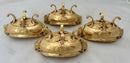 Four George III Silver Gilt Rams' Masks Salts. London 1783 William Pitts. 29.7 troy ounces.