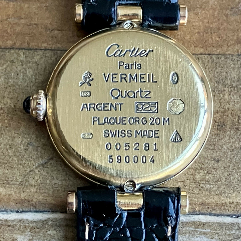 Cartier Must de Cartier Vermeil Ladies Quartz – Sterling Silver 925, G20M Gold Plated
