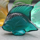 New Lalique: Turquoise fish seal/sculpture