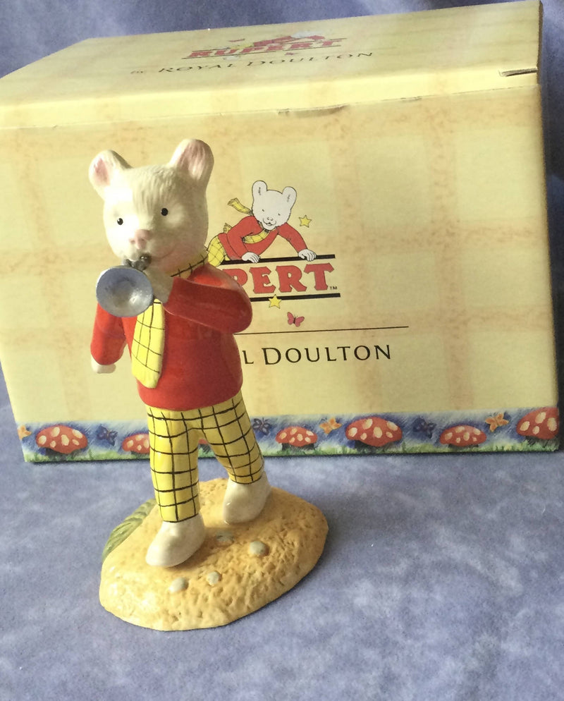 Royal Doulton - Rupert The Bear Figure Doulton Rupert Silver Trumpet figure