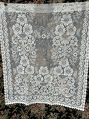 Victorian cottage Style Cream Cotton Lace Curtain Panel Ready To Hang 35”/40”
