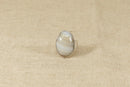Silver & Banded Agate Statement Ring