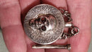 Memento Mori Hallmarked Victorian Chester 1873 Garnet Skull Channelise Perfume Holder