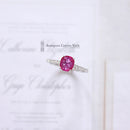 18ct White Gold Ruby & Diamond Ring