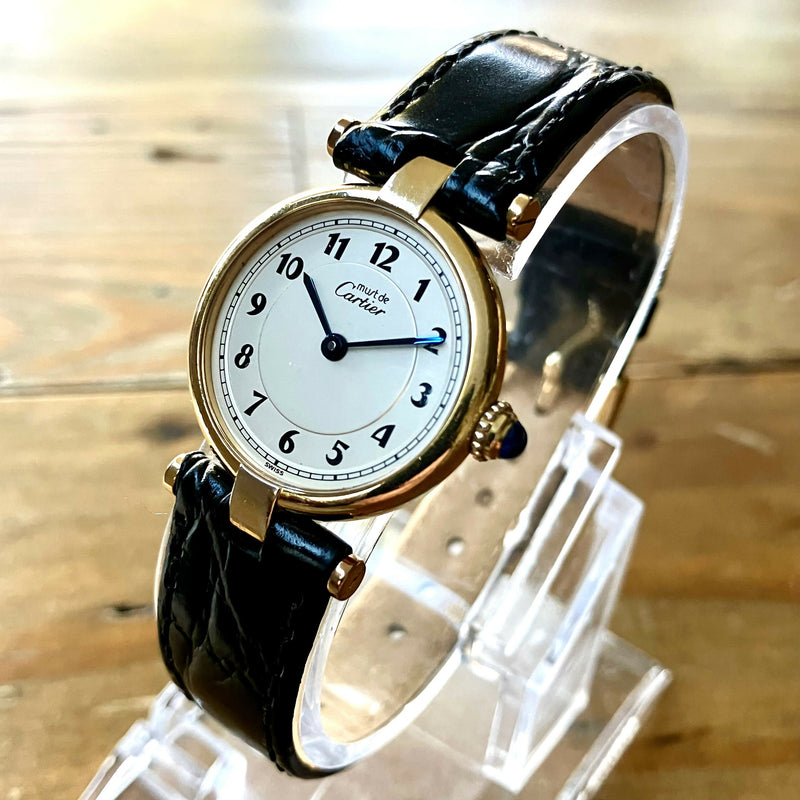 Cartier Must de Cartier Vermeil Ladies Quartz – Sterling Silver 925, G20M Gold Plated