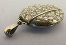 Victorian Solid Sterling Silver Picture Oval Locket Pendant Bir 1881