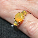 9ct gold Ethiopian jelly opal ring