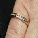 9ct gold 11 stone diamond half eternity ring