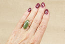 9ct Gold Jade Navette Ring
