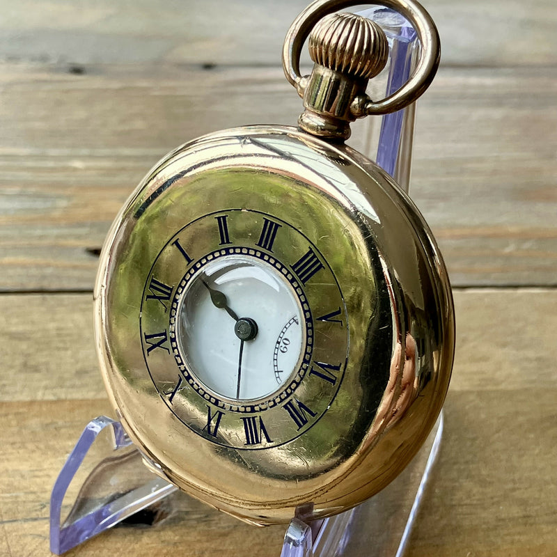 Gold Plated Half Hunter Pocket Watch