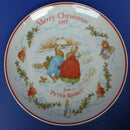 Wedgwood Beatrix Potter Peter Rabbit Merry Christmas Plate - 1997
