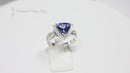 18ct White Gold Tanzanite & Diamond Ring