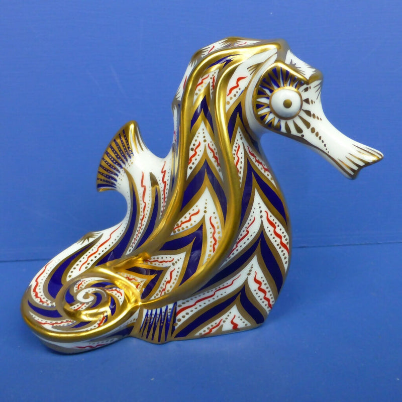 Royal Crown Derby Paperweight - Seahorse