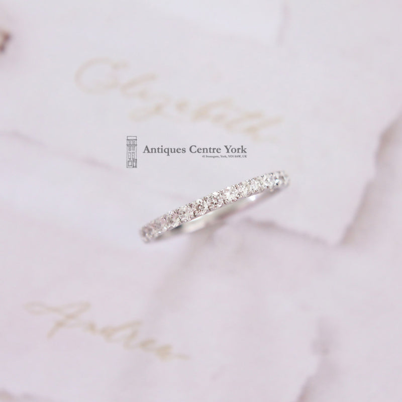 18ct White Gold Diamond Half Eternity Ring 0.48ct