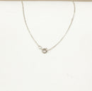 Antique Art Nouveau Large Hematite Pendant & Chain