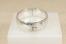 Vintage Silver Hinged Bangle Chester1960