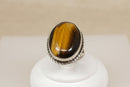 Impressive Silver Tiger’s Eye Statement Ring