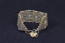 Classic Vintage Sterling Silver 8-Bar Gate Bracelet – London 1979