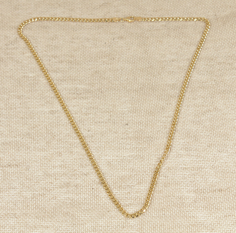 Silver Gilt Flat Curb Link Necklace