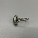 Navajo silver and malachite ring