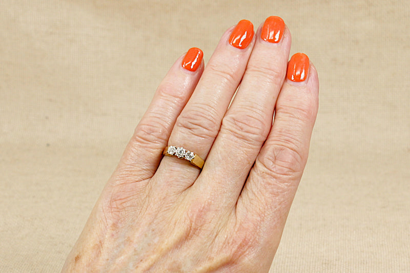 18ct Gold Diamond Trilogy Ring