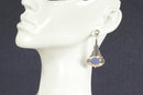 Silver & Blue Chalcedony Art Deco Style Earrings