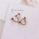 Pair Antique 15ct Gold Earring Fittings by Child & Child