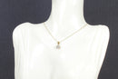 9ct Gold & Crystal Pendant, Chain & Earring Set