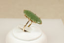 9ct Gold Jade Navette Ring