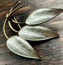 Modern Mid Century Norwegian Ivar T Holmsen Sterling Silver Snowdrop White Enamel Brooch