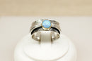 Silver & Opal Spinner Ring