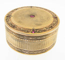 French 19thC Sterling Silver Gilt Gem Set Box Object De Vertu