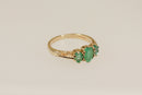 9ct Gold Emerald Trilogy Ring