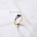 18ct Sapphire & Diamond Three Stone Ring
