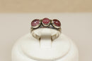 Silver & Pink Tourmaline Trilogy Ring