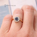 Edwardian Style 18ct Sapphire & Diamond Cluster