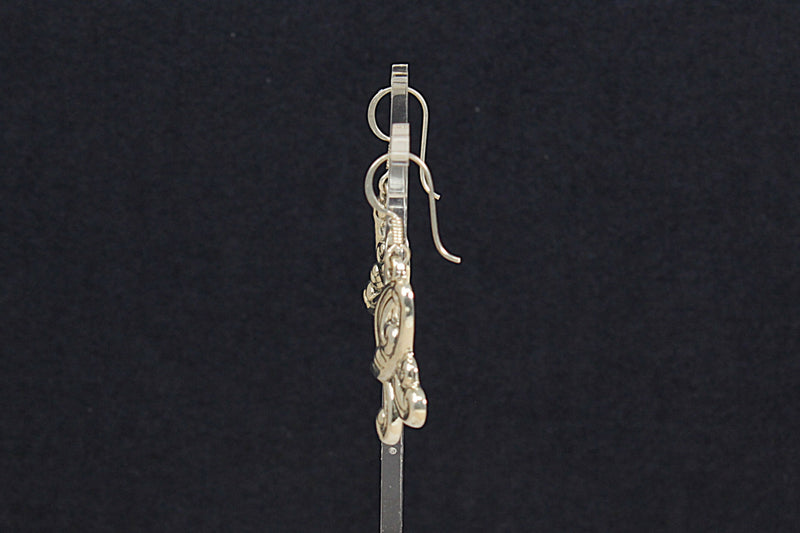 Silver Designer Dropper Earrings