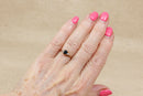 Pretty 14ct Gold Sapphire & CZ Trilogy Ring