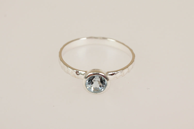 Silver & Topaz Solitaire Ring