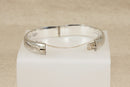 Classic Vintage Sterling Silver Hinged Bangle – Birmingham 1978