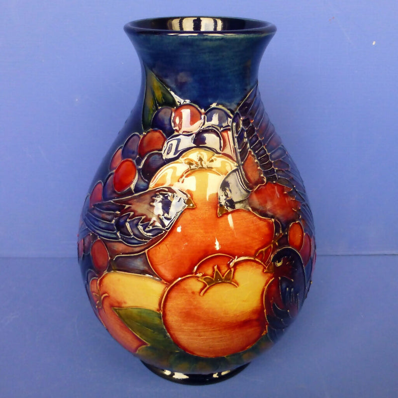 Moorcroft Large Vase - Finches By Sally Tuffin