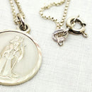Vintage Silver St Christopher on 16" Box Chain