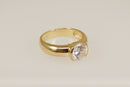 A Bold Silver Gilt & CZ Ring