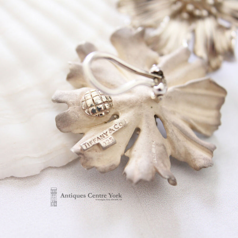 Tiffany & Co Silver Marigold Clip on Earrings
