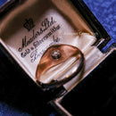 Victorian 15ct Gold Old Mine Cut Diamond Gypsy Solitaire Size T