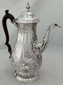 Georgian, George III, Silver Coffee Pot. London 1802 William Hall. 23.4 troy ounces.