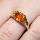 9ct gold citrine solitaire ring
