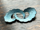 Modern Mid Century Norwegian Ivar T Holmsen Sterling Silver Powder Blue Enamel Brooch