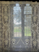 Olivia c1870 period design cotton lace panel readymade 58"/72”