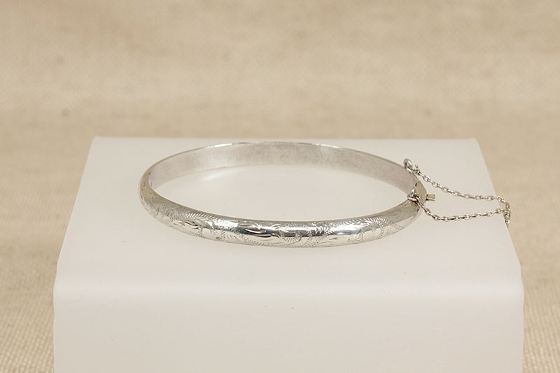 Silver Hinged Bangle